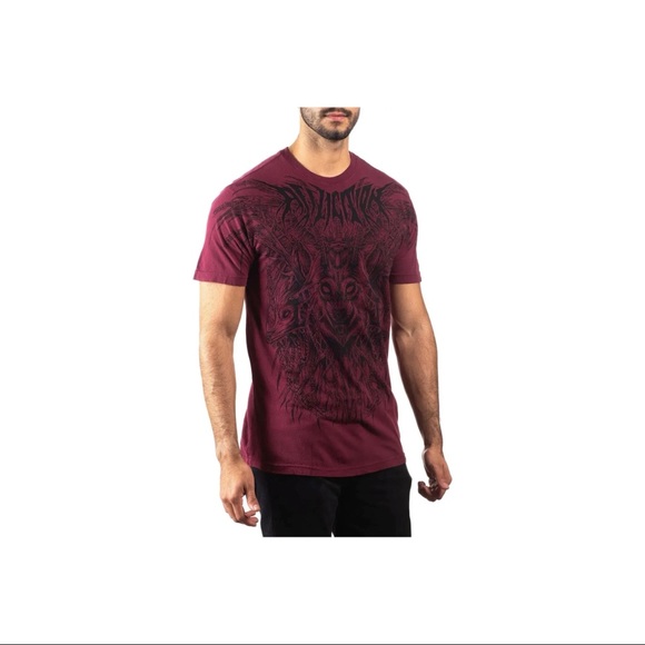 Affliction Men's T-shirt PRIMAL INSTINCT Skull Biker S-3XL NWT - Picture 7 of 9